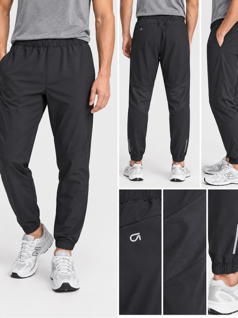 GAP Fit Men’s Lightweight Moisture-Wicking Performance Joggers – Black - Medium
